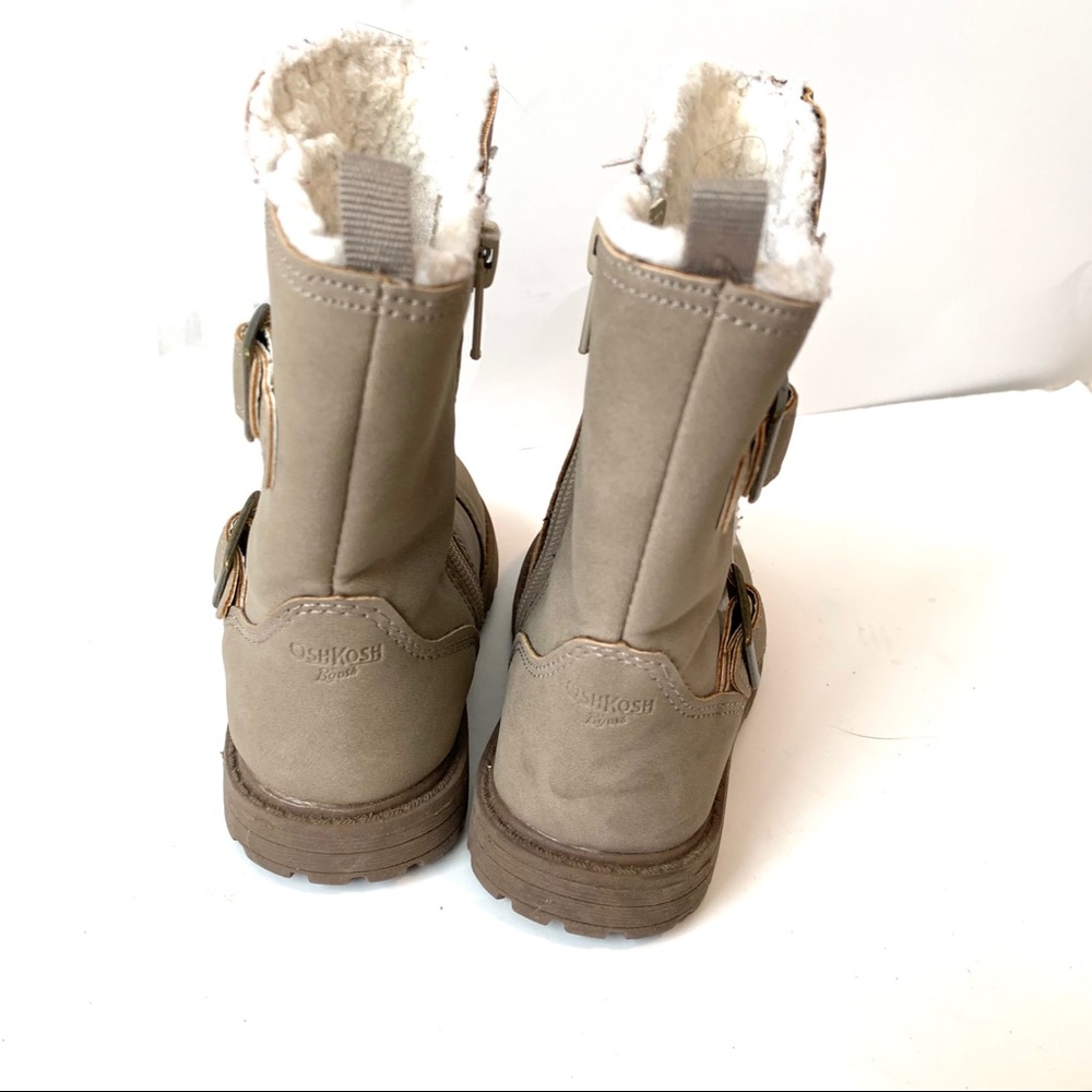 OSHKOSH Faux Fur Zippered Tan Boots—SZ. 6 - Picture 4 of 12